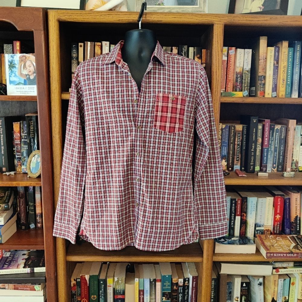 Ted Baker Button Down Plaid Euc Size 3 - image 1